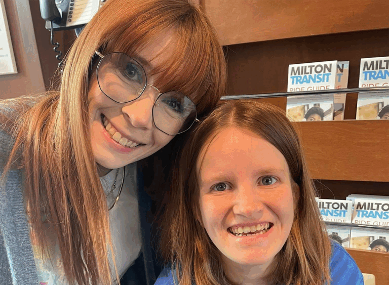 Autistic young adult with adult